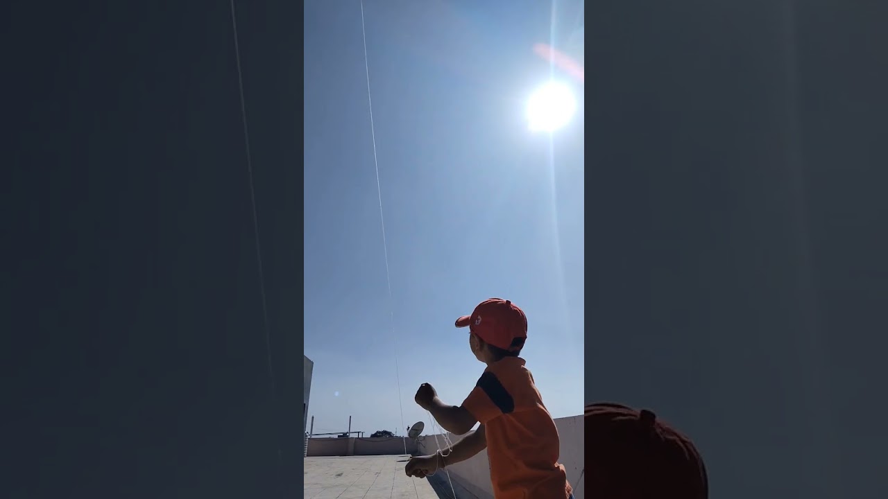 kite /5 year Aayush reaction on high kite