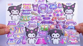 ASMR DIY Kuromi Dress-up Sticker 💜Unbox Sanrio 3D Stickers