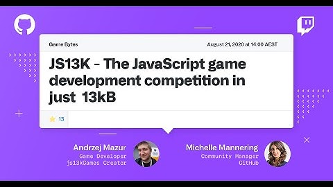 Open Source Friday and JS13K Games
