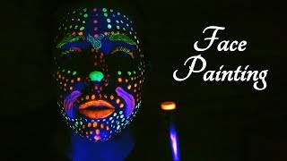 [ASMR] Painting Your Face Roleplay (Black Light Face Painting)