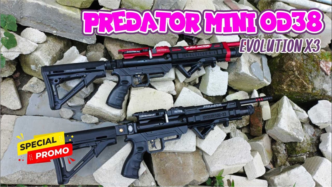 SENAPAN PCP TERBARU 2025!!! PCP PREDATOR MINI OD 38 EVOLUTION X3 SENAPAN PCP MURAH DAN BERKUALITAS