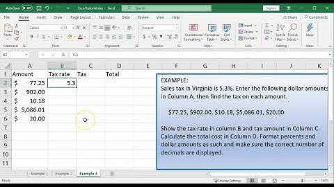 Excel - sales tax calculations