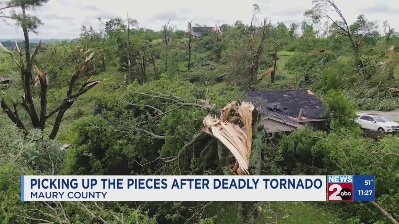 Picking up the pieces after deadly Maury County tornado - YouTube