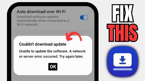 How To Fix Unable To Update The Software A Network Or Server Error Occurred