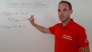ALTE MAßEINHEITEN - 1 Inch = 1 Zoll = 2,54 cm - UMWANDLUNGSBEISPIEL 4 (ADVANCED)