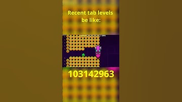 Recent tab levels be like in Geometry Dash #shorts