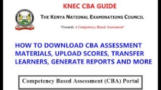 DOWNLOAD CBA ASSESSMENT TOOLS