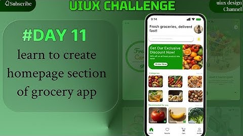 Figma Tutorial: Clean & Minimal Grocery App Home Page Design 🥦📱#groceryappdesign