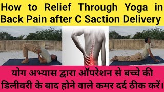 Yoga for Back Pain After C Section Delivery l ऑपरेशन के बाद होने वाले कमरदर्द को कैसे दुर करें।