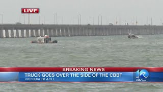 Truck goes off Chesapeake Bay BridgeTunnel, crews search for driver