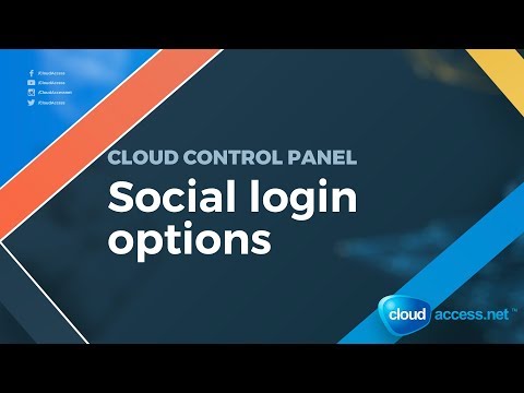 Social Login options in Cloud Control Panel