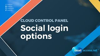 Social Login options in Cloud Control Panel Profile