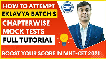 How to Attempt Eklavya Batch Chapterwise Mock Test