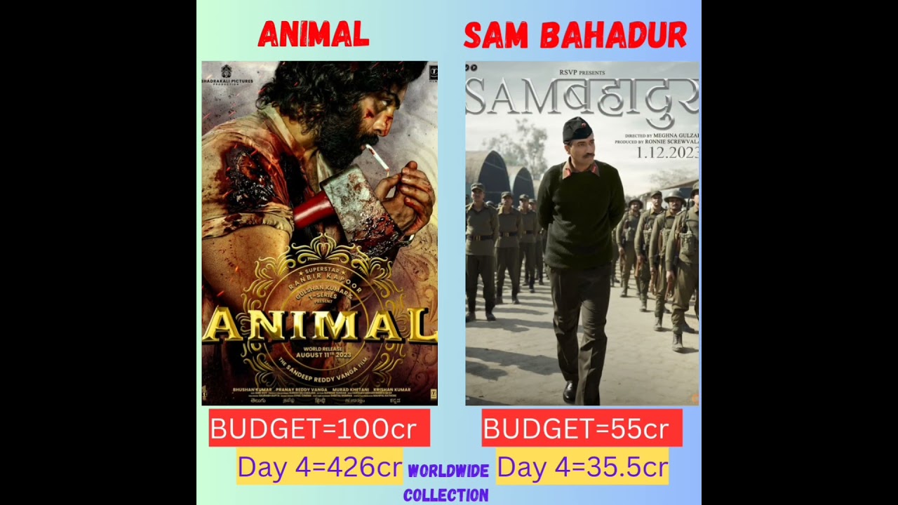 ANIMAL VS SAM BAHADUR DAY 4 COLLECTION