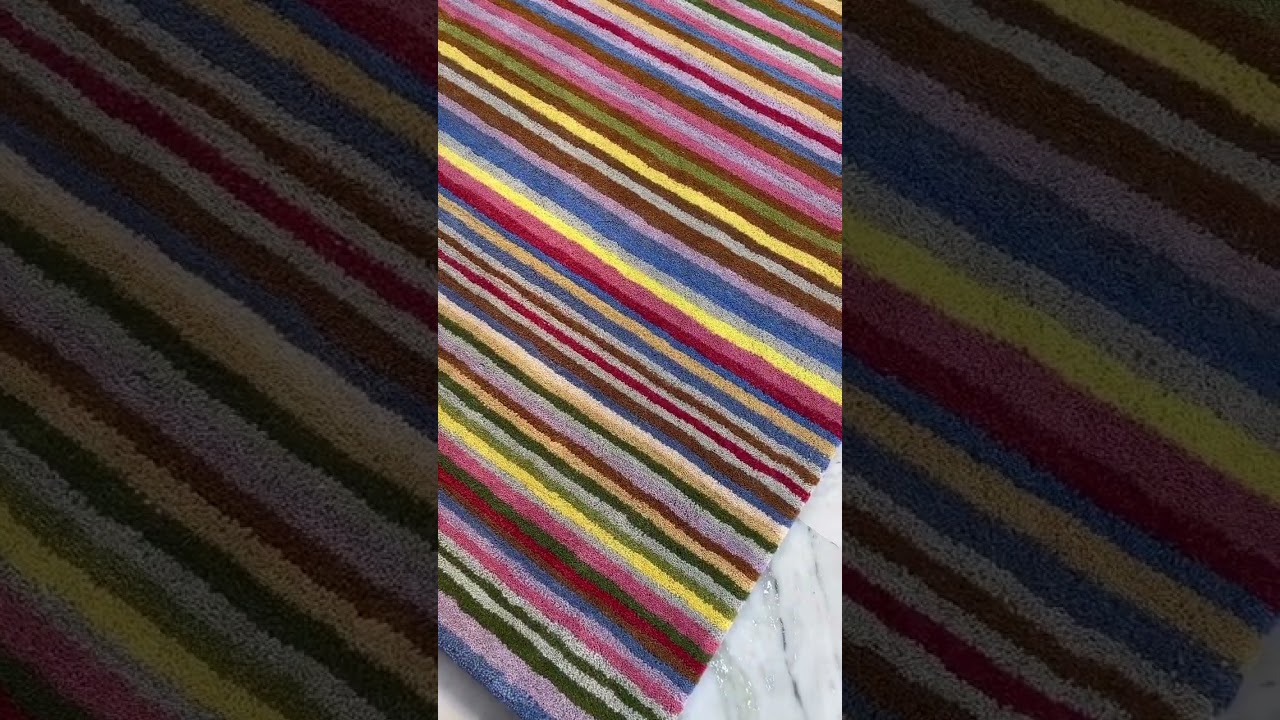 "Vibrant Stripes: The Happiness-Inducing Rug to Uplift Your Mood"