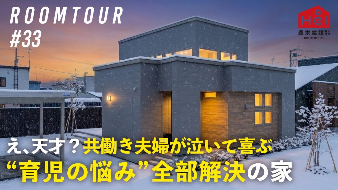 【ルームツアー】間取り徹底解説★天才？共働き夫婦が泣いて喜ぶ“育児の悩み”全部解決の家｜家づくり｜注文住宅｜豊栄建設 北海道｜家事ラク｜子育て ...