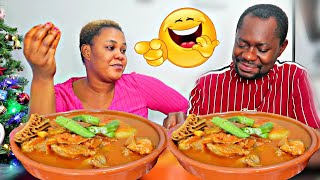 MY HUSBAND SAYS I CAN'T LOOSE WEIGHT WITH FUFU ,AFRICAN FOOD MUKBANG