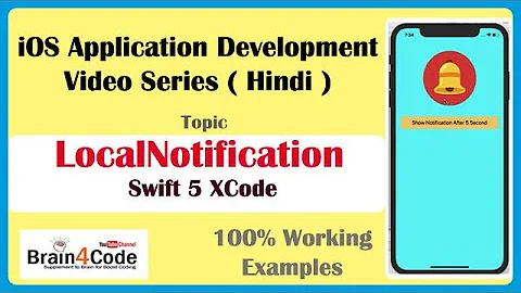 Create Local Notification in Swift 5 XCode | Hindi | Time Interval Based Notification in iOS App
