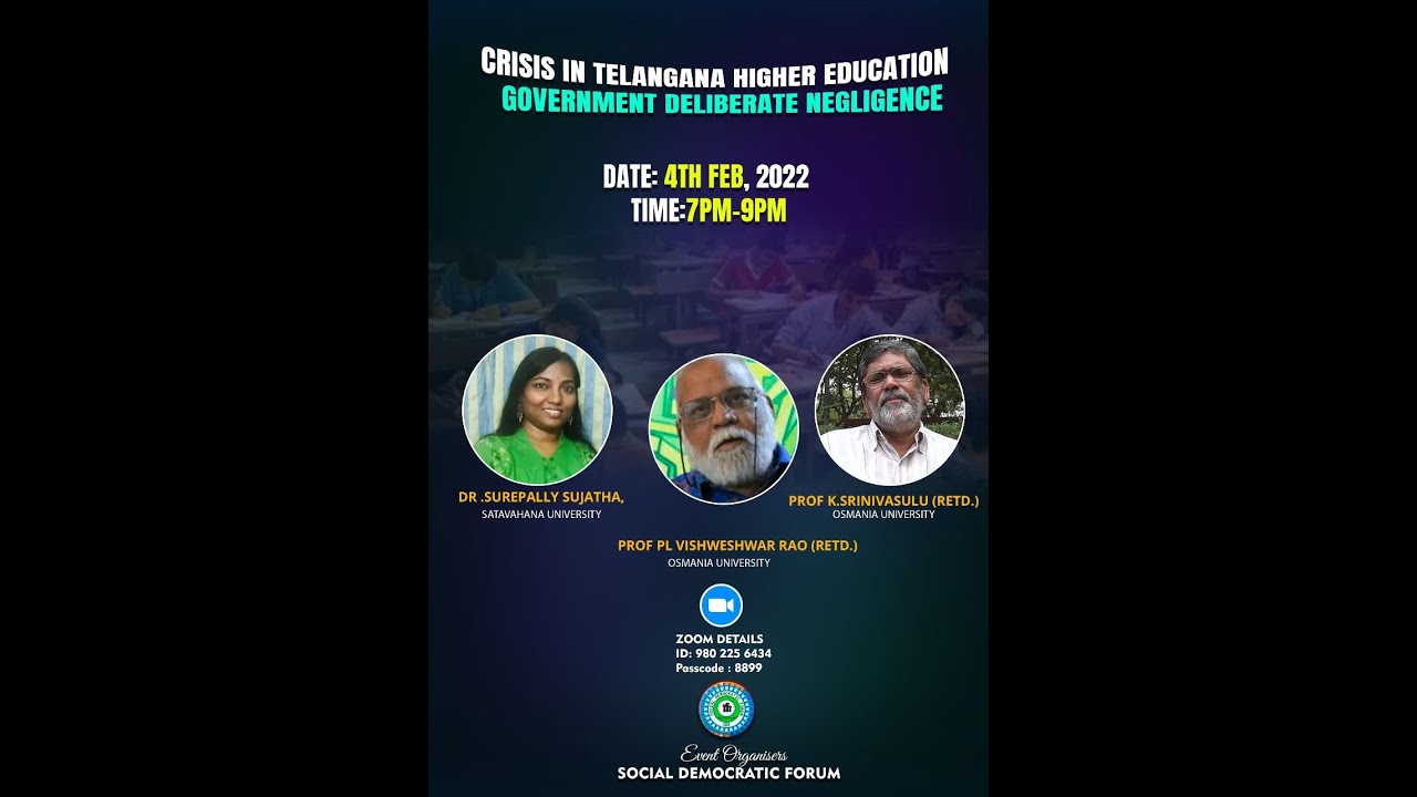 Crisis in Telangana Higher Education - Government Deliberate Negligence by SDF | DesiDisa