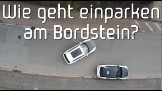Seitlich Parken Mit Dem Auto - Rückwärts Fahren Nach Rechts In Eine Parklücke Längsaufstellung B