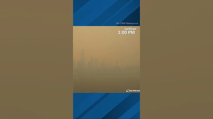 Canadian wildfire smoke timelapse in New York City