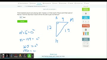 IXL - Pythagorean Theorem and its converse (Algebra 2 practice)