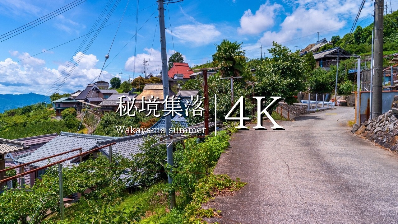 【天界の秘境集落】串柿の里 四郷の夏景色 - JAPAN in 4K