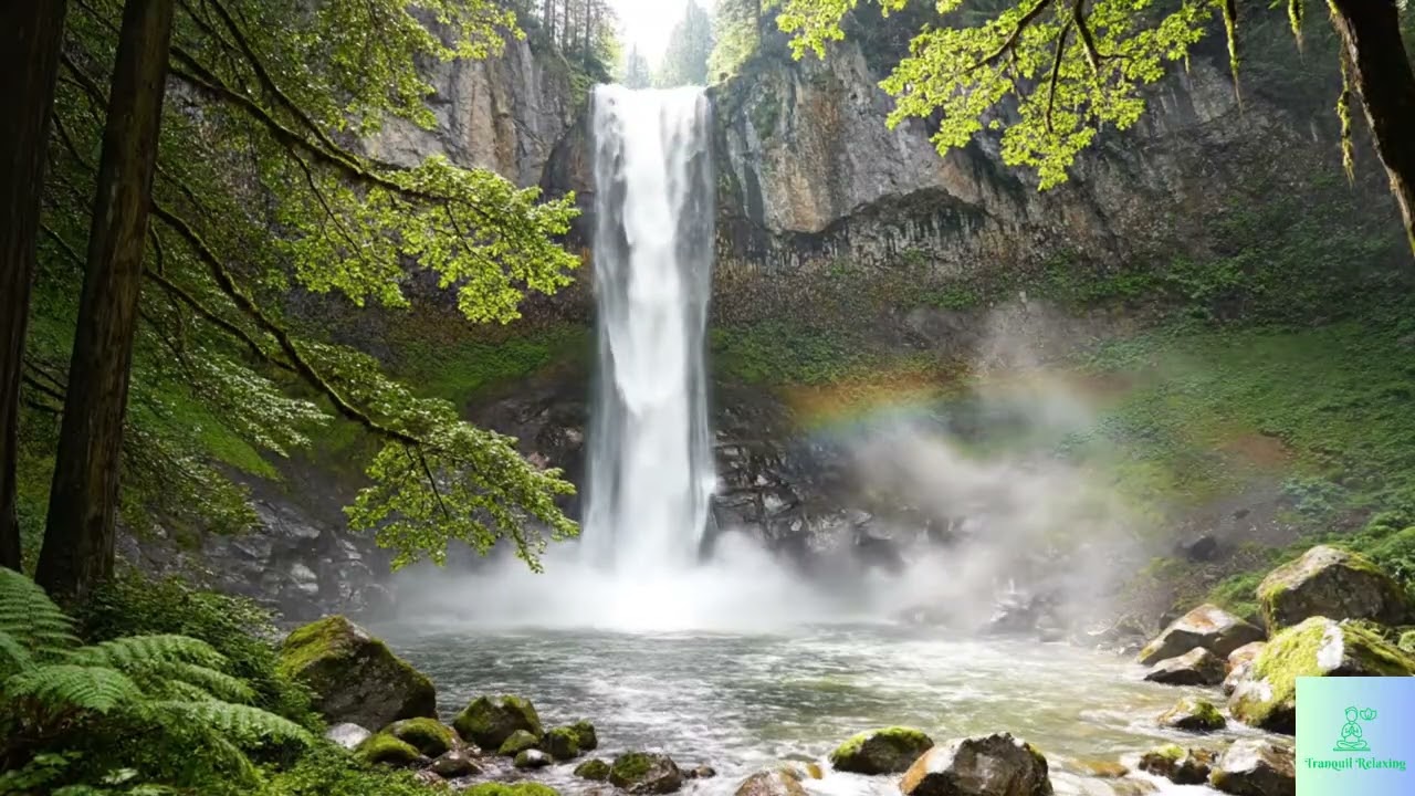 Valley Waterfall in the Silent Forest | Deep Nature Calm & Peace
