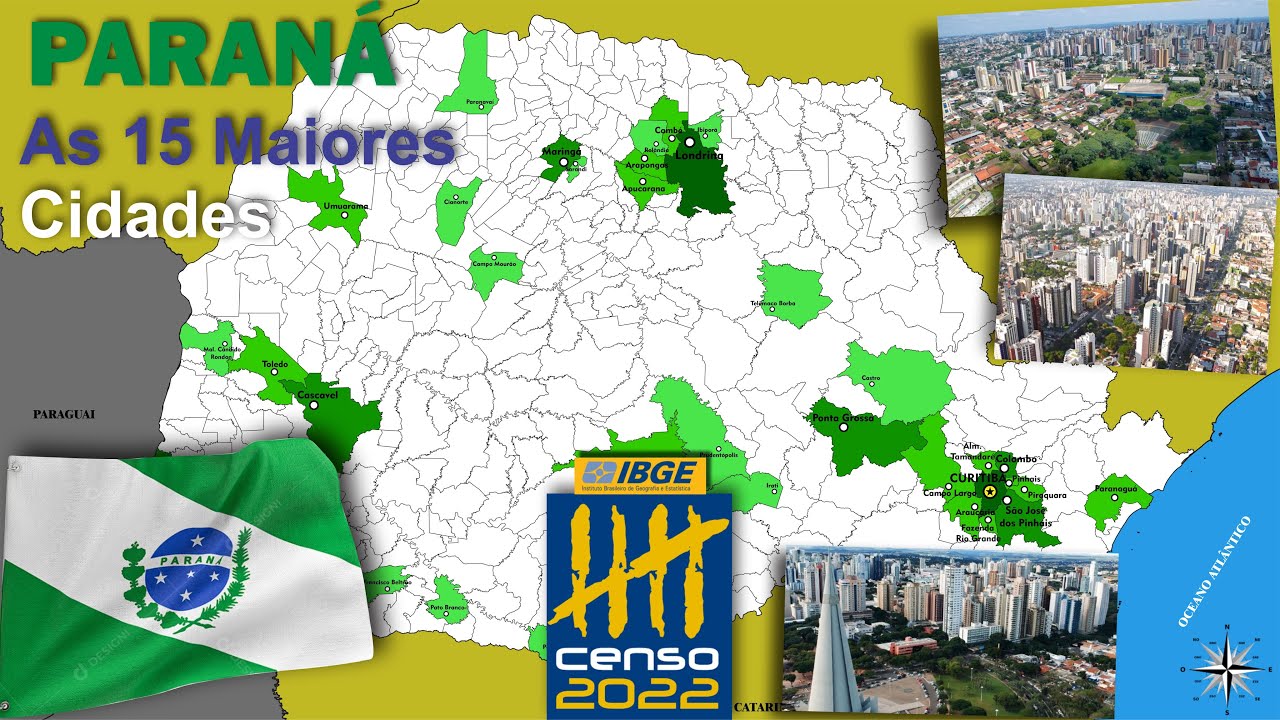 As 15 Maiores Cidades do PARANÁ - YouTube
