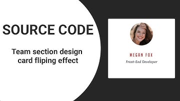 Team section design card fliping effect ( source code )