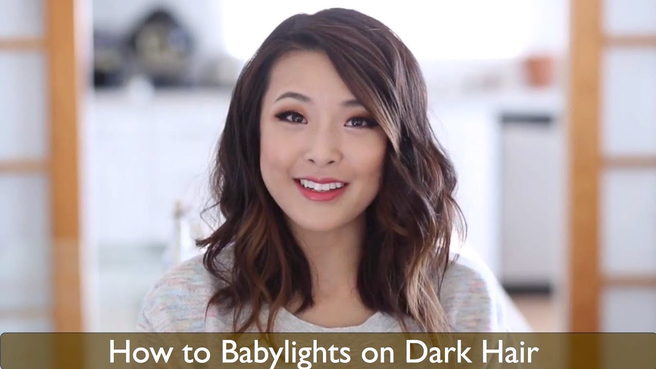 How to Babylights Dark Hair - YouTube