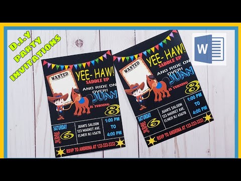 How to make Invitations using Microsoft Word