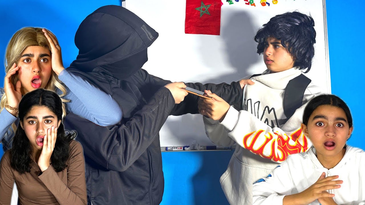 براهيم ضربو شفار وسرق تيليفون‼️😱