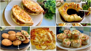 ৫ টি লোভনীয় রেসিপি একসাথে Chicken Half Moon Pie Recipe, Chicken Pizza, Chicken Shwarma, ChickenRoll