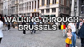 Brussels Walking Tour 4K 🇧🇪 | Real Europe Vibes & Silent City Walk 