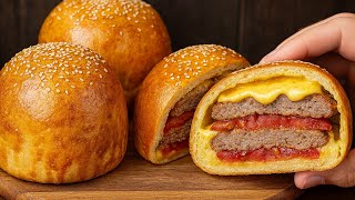 How To Make Homemade Closed Hamburger | So Soft screenshot 2