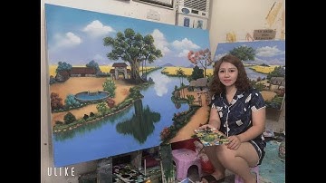 Nhật ký bài đồng quê khóa k19. Bác bạn có nhu cầu học vẽ tranh liên hệ:0969.033.288