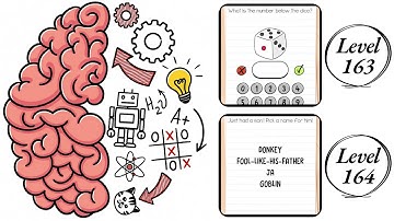 Brain Test : Level 163 , 164 – How to Solve? (Walkthrough)