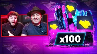 100 თათმანის ქეისის გახსნა მაფიის ოთახიდან Csgo 100X Gloves Case Opening