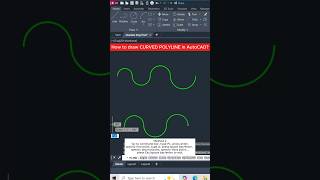 How to draw CURVED POLYLINE in AutoCAD? #autocad #autocadtips #curve #polyline