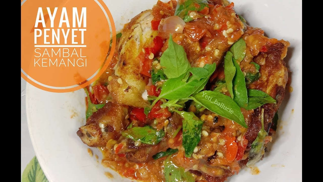 Ayam penyet sambal kemangi - YouTube