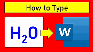 How To Type H2O In Word (Microsoft)