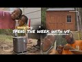 Weekly vlog  getting settled storage shed delivered ac unit delivered new furniture familyvlog