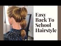 Very Easy Back To School Hairstyle|De retour à l&#39;école DIYCoiffure très facile à faire moins de 5mn.