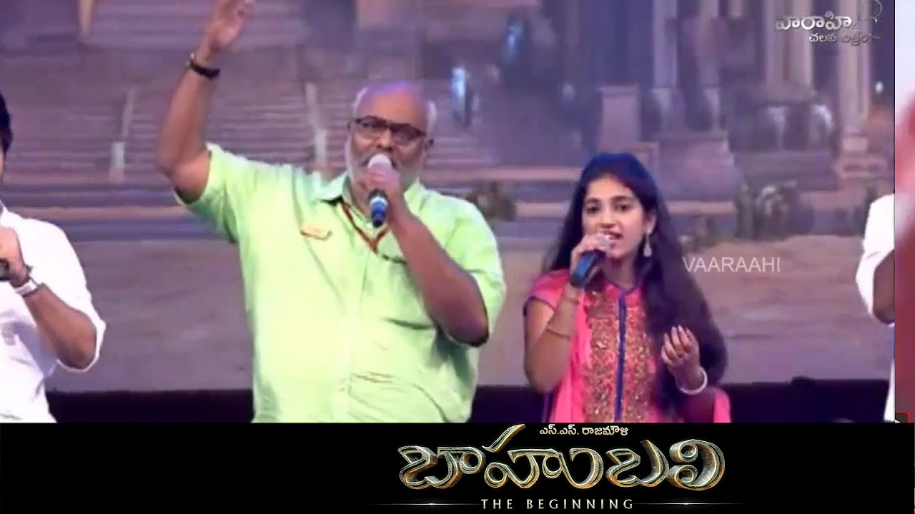 Keeravani Song Live Performance   Baahubali Title Song   Audio Launch Live