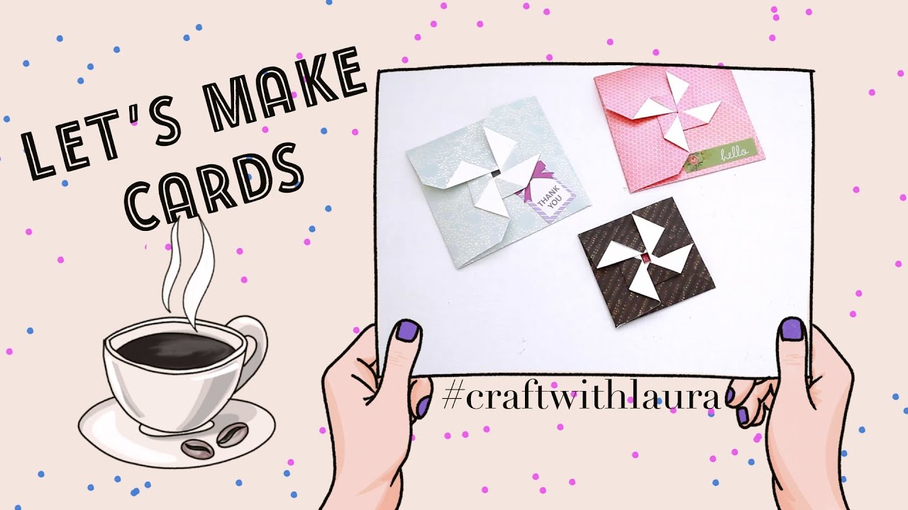 How to make NOTELETS - Tutorial - Pinwheel-fold cards - YouTube