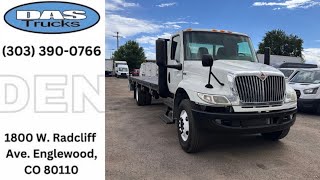 2020 International MV 607 - 4x2 RWD Diesel 24' Flatbed Utility Truck w/ Liftgate - STK#25418