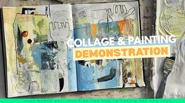 Start with Collage To Make Abstract Painting | Judy Woods Art
