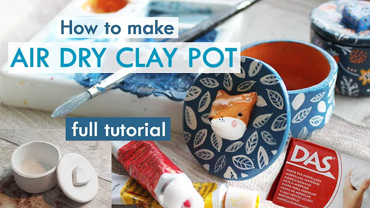 Air Dry Clay | HOW TO MAKE A TRINKET POT & ILLUSTRATE IT