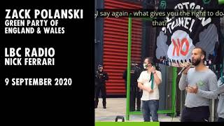 Zack Polanski | LBC Radio | 9 September 2020 | Extinction Rebellion UK